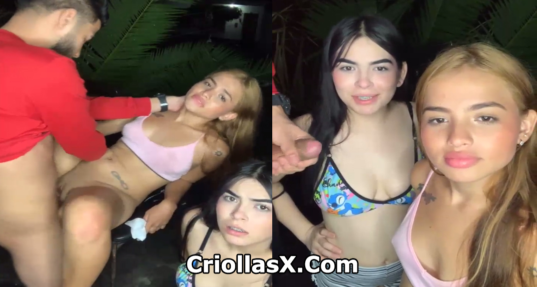 Dos trío porno colombiano en el patio de la casa – porno colombiano